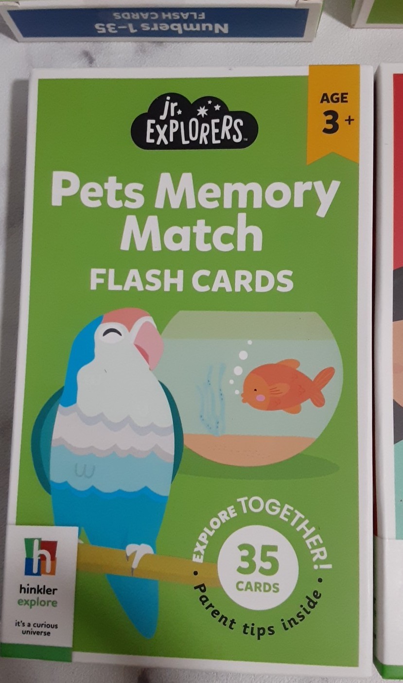 Jr Explorers Flash Cards Lot of 4 Food Snap Short Words Numbers Pets Memory…