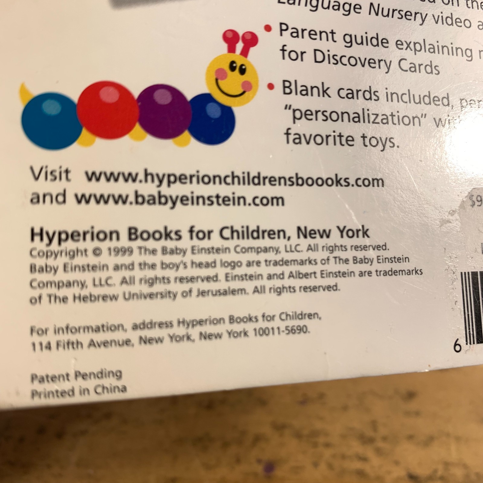 Baby Einstein Language Discovery Cards Educational Words Babies 1999 COMPLETE!