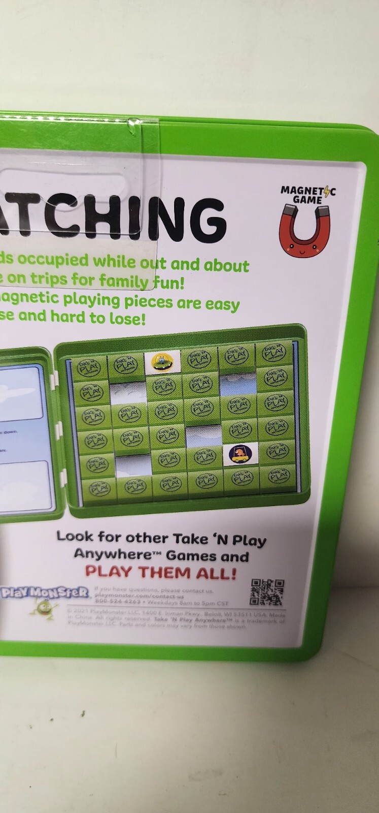 Playmonster Take ‘N’ Play Anywhere Matching Magnetic Game Portable Travel Toy