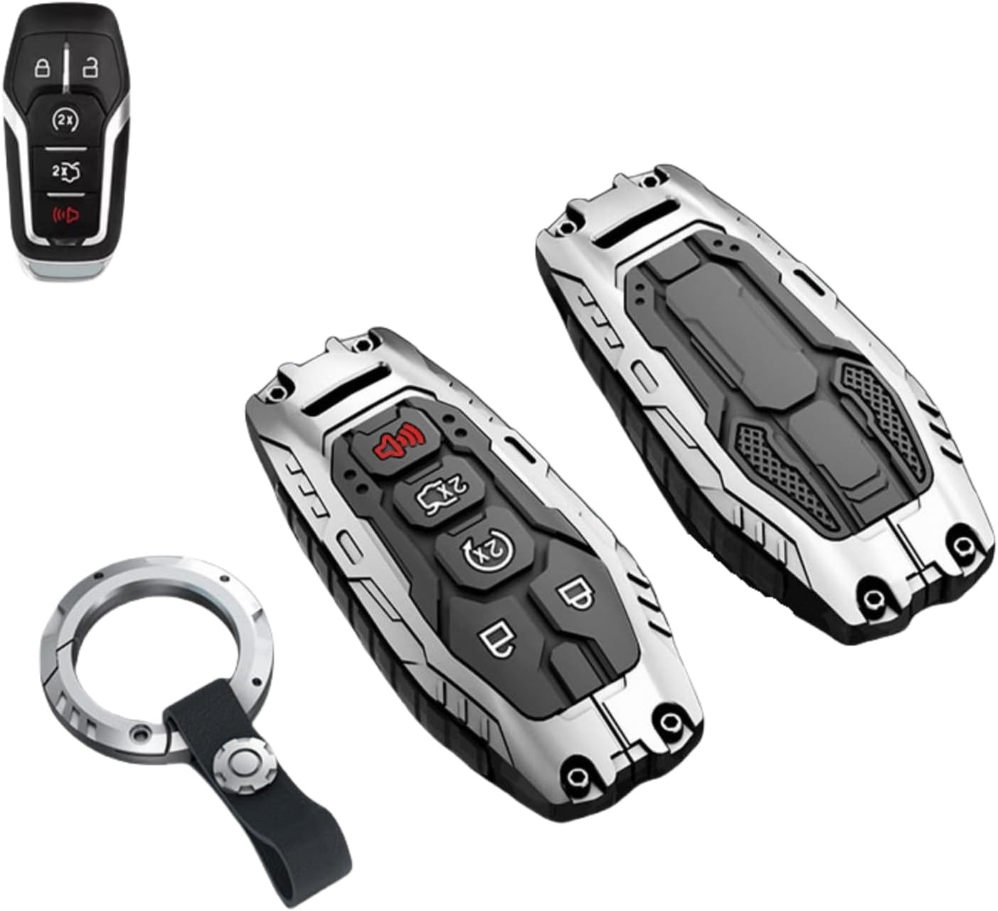 Heavy Key Fob Cover Case Protector for Ford, Keychain, Accessories for Ford F…