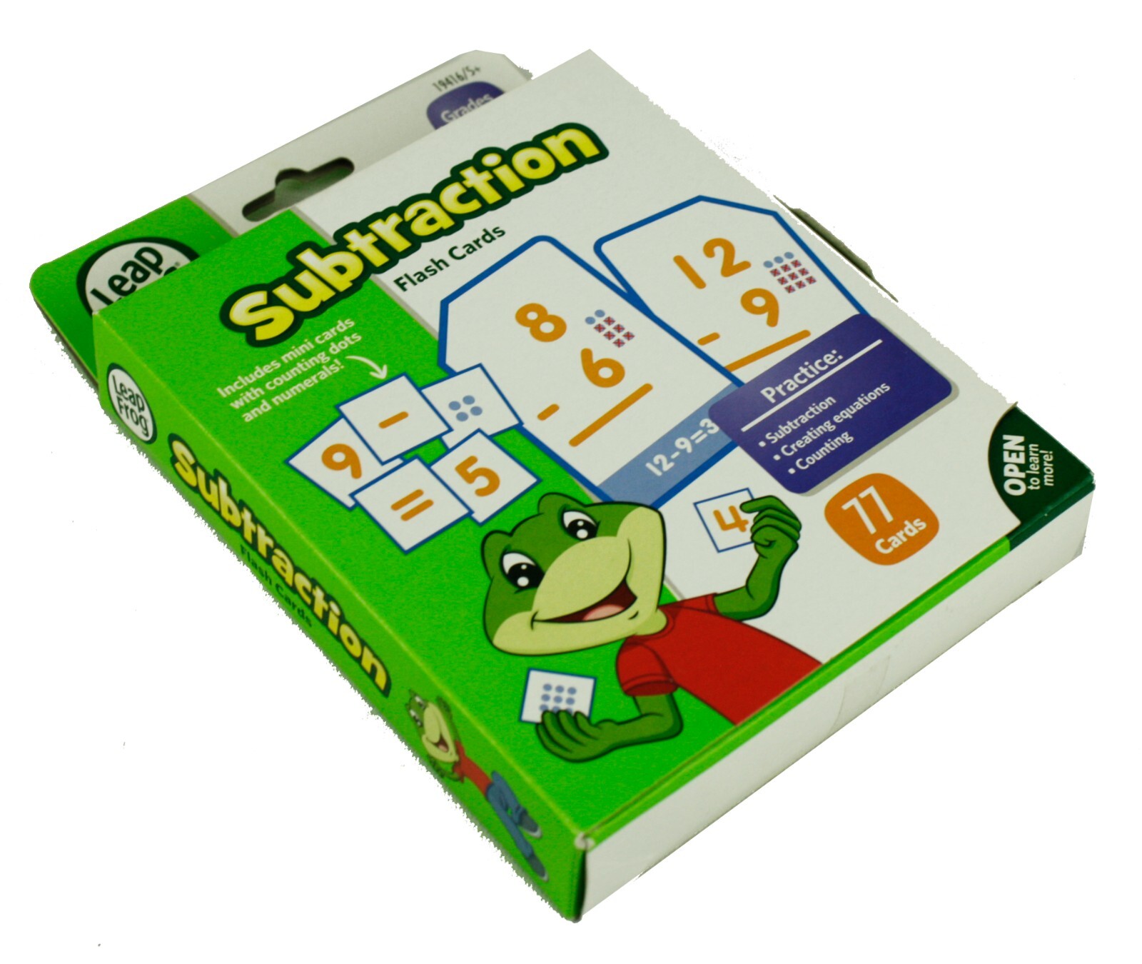 LeapFrog Subtraction Flash Cards 19416 Grades K-1 Leap Frog Pack of 77 FREE SHIP