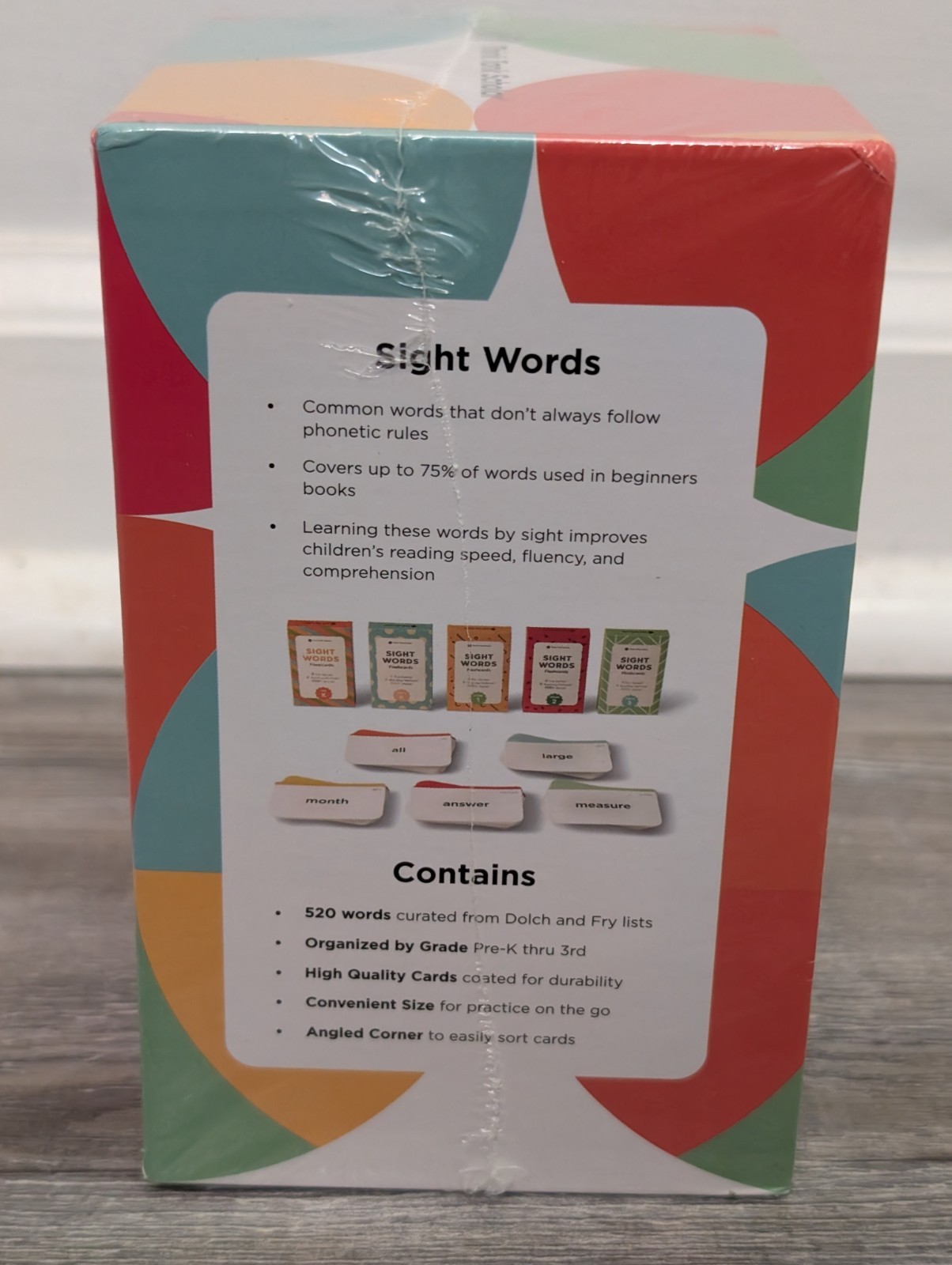 Think Tank Scholar 520 Sight Words Flash Cards Grades PK To Grade 3 New/Sealed