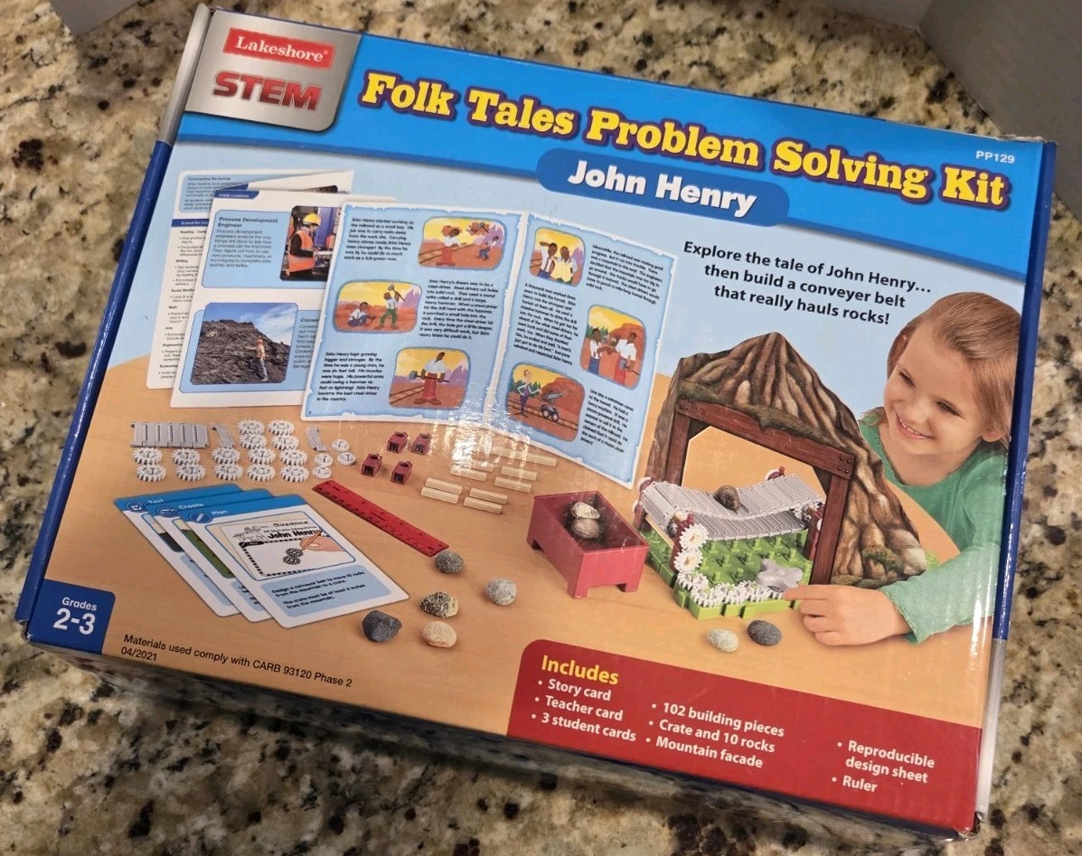 Lakeshore STEM Fairy Tales John Henry Problem Solving Kit Grade 2-3 Homeschool