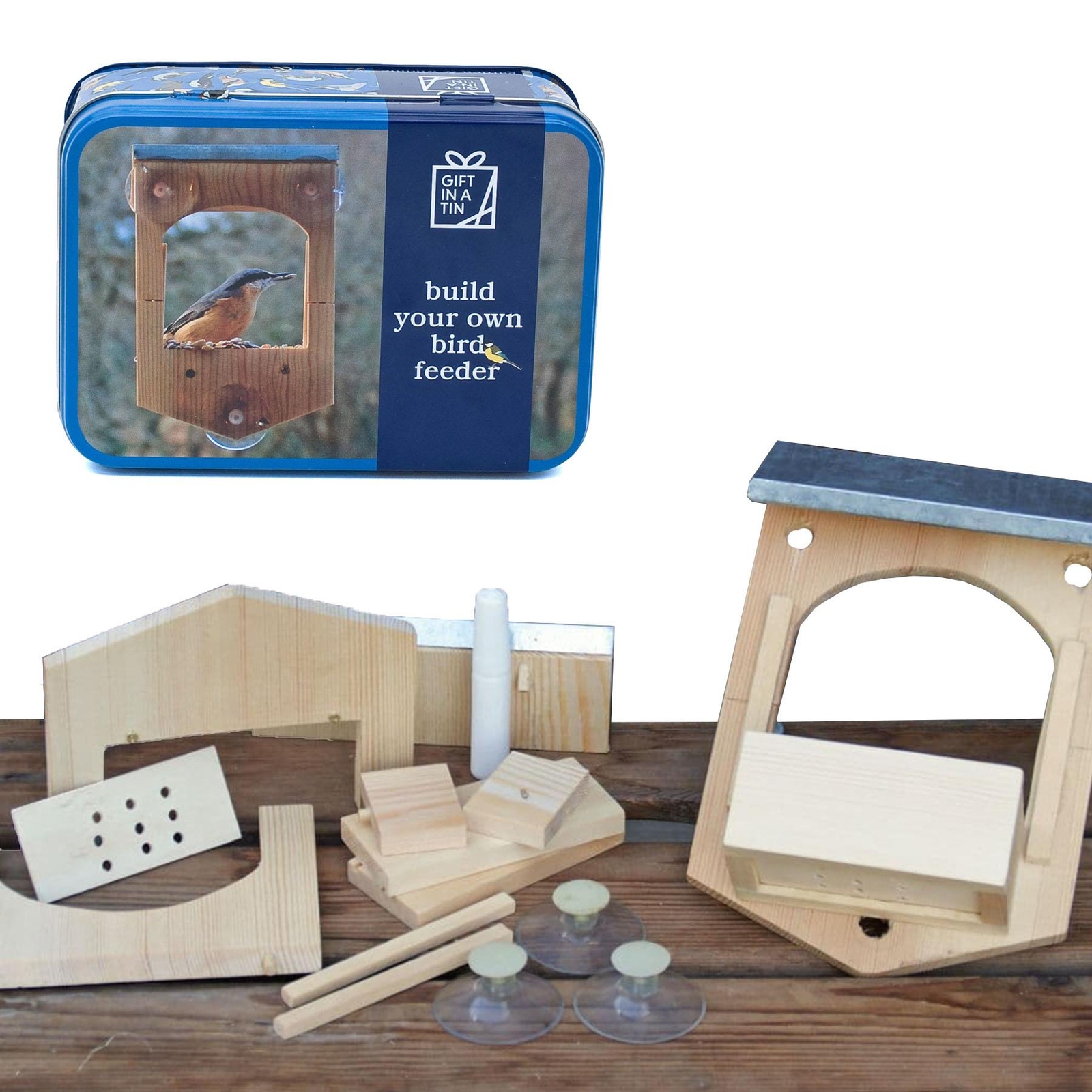 Gift in A Tin Craft / Activity Set Age 6 Build your own Bird Feeder