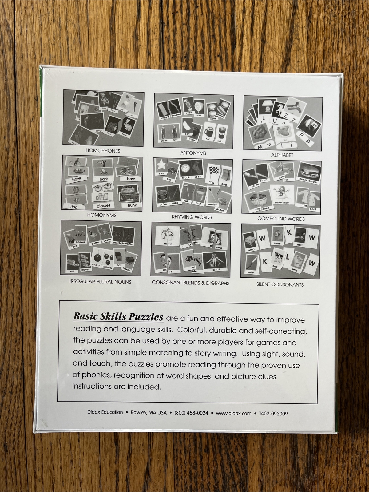 Didax Basic Skills Puzzles – Sound Alike – Hands On Phonics NEW SEALED IN BOX.