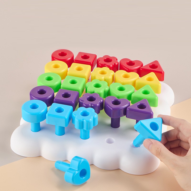 43PC Gear & Peg Board Game Set DIY Construction Stacking Lacing Toys for Age 3+