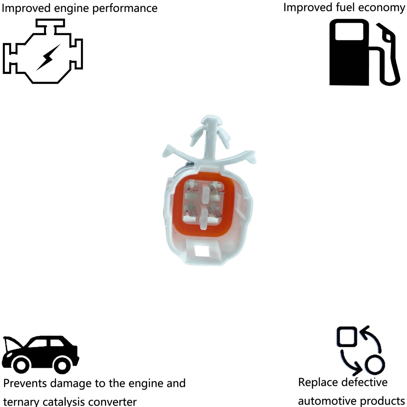 Dropwater Downstream Rear O2 Oxygen Sensor Compatible with Chevy 2003 Black