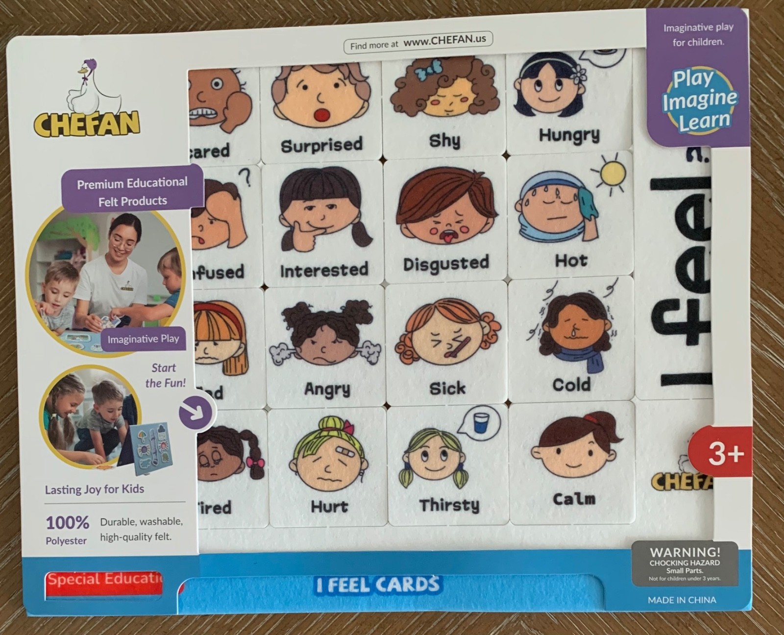 Chefan Special Education I Feel Felt Cards Play Imagine Learn