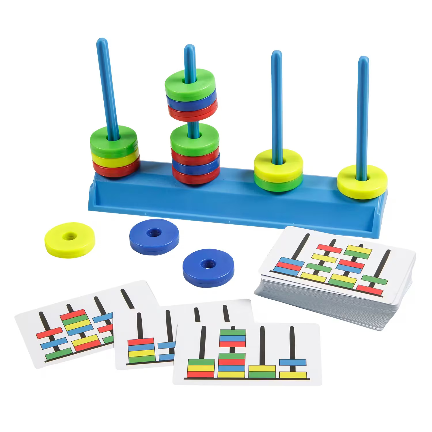 Fun Express 8″ STEM Floating & Stacking Magnets Set with Flash Cards – 70 Pc.