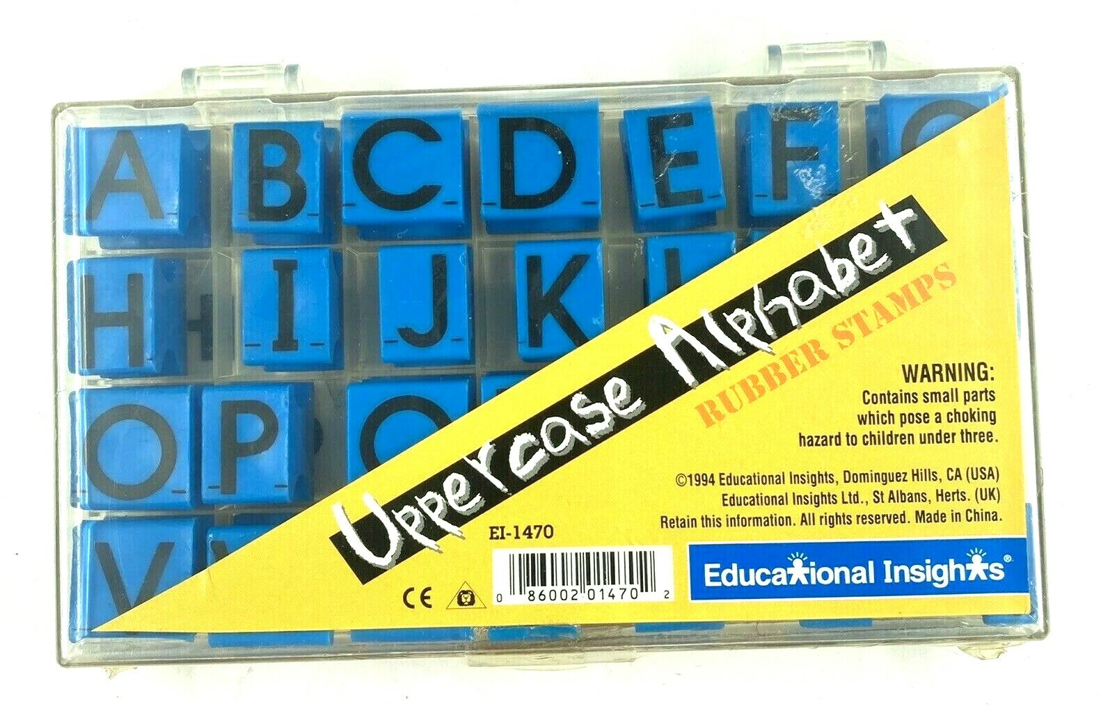 NEW Educational Insights Uppercase Alphabet Rubber Stamps Set 1470 Home School