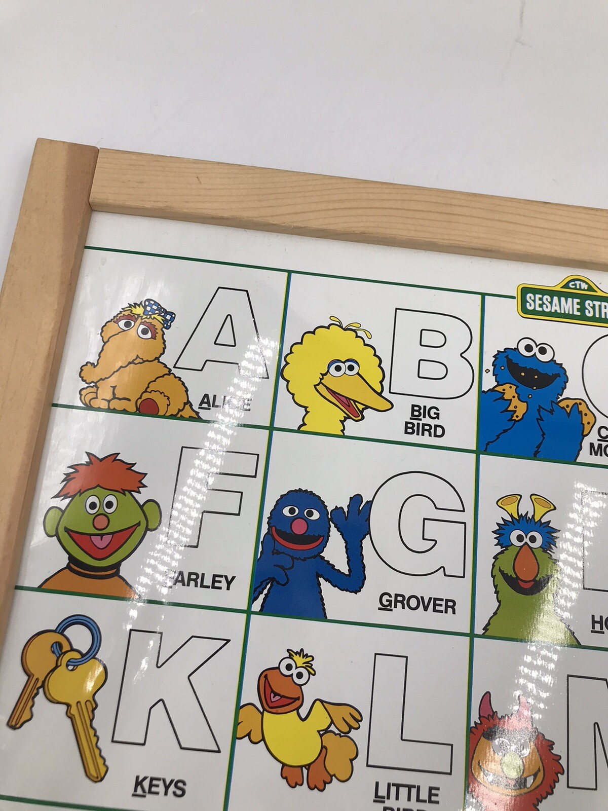 Sesame Street Elmo And Friends Dry Erase And Chalk Board Vintage Wood Frame