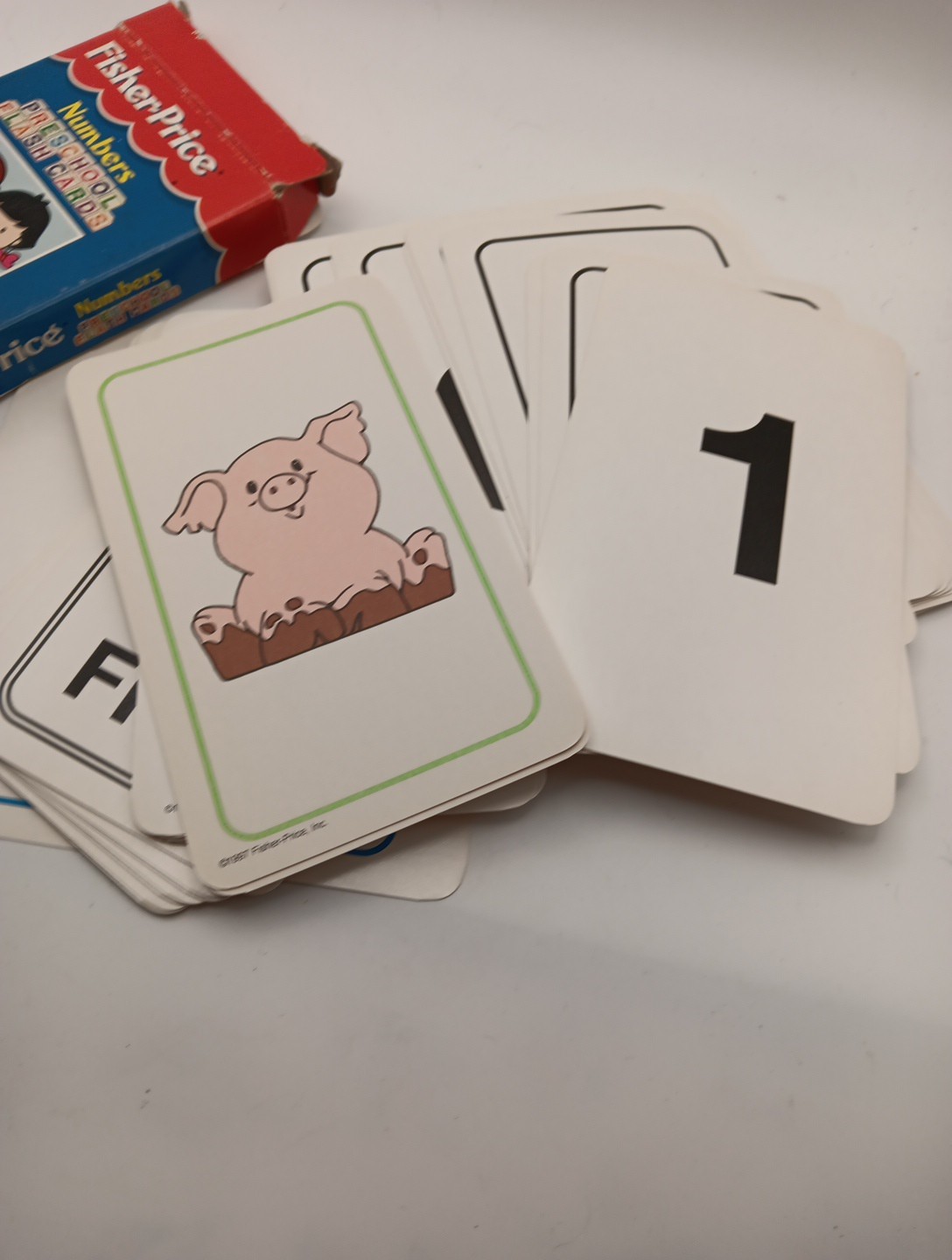 Fisher Price-Preschool Flash Cards-Numbers-2002-52 Cards-2 Instructions