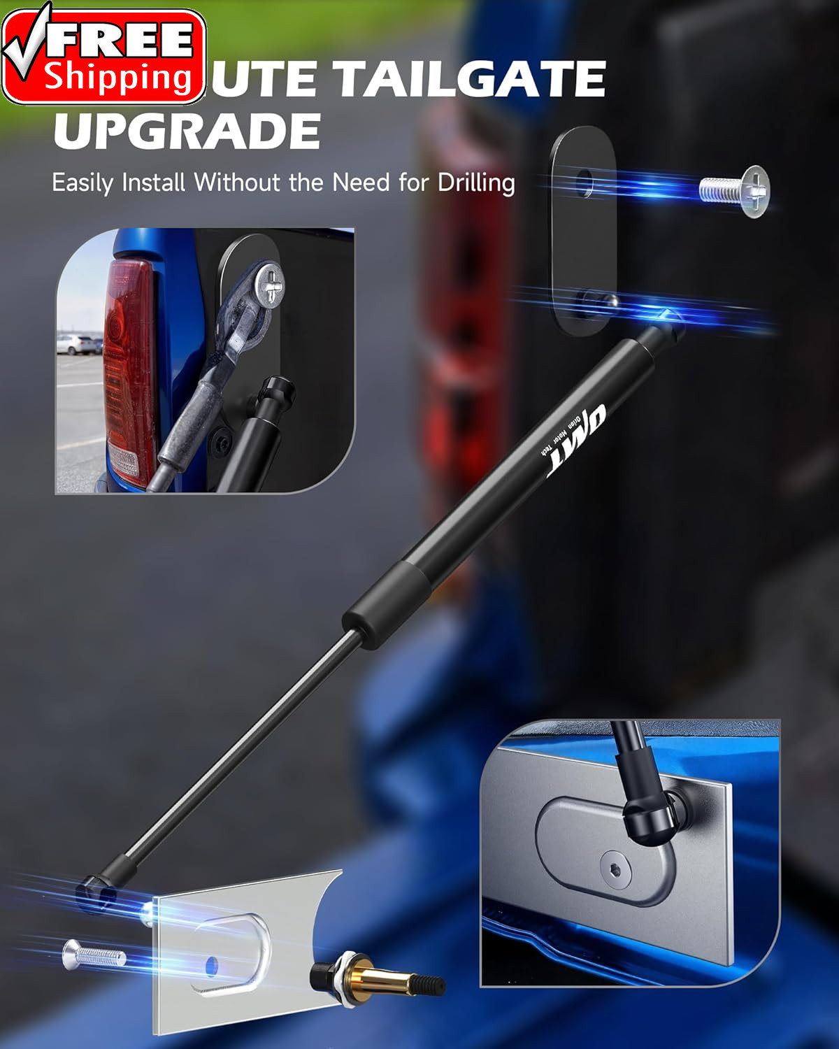 Truck Tailgate Assist Compatible with 2009-2025 Dodge Ram 1500 2500 3500, Pickup