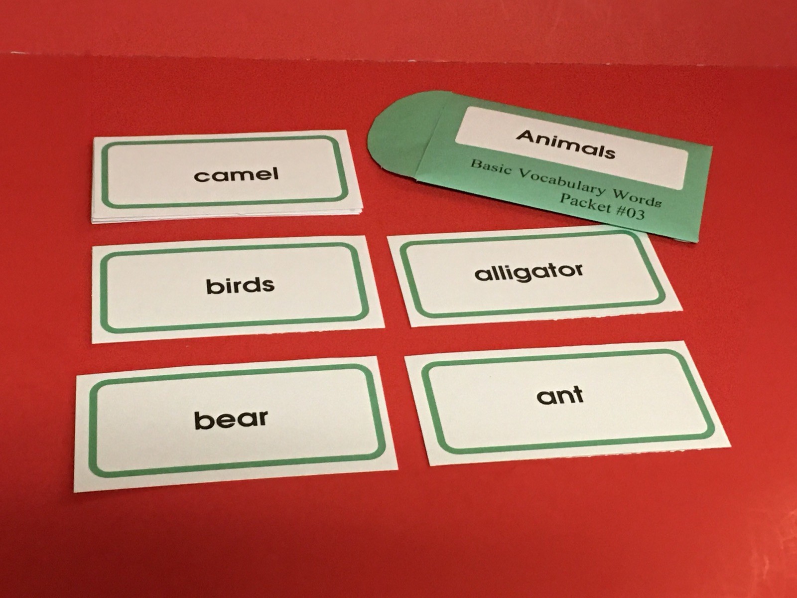 Animals – Basic Vocabulary Cards – ESL – Word Packet #3 – Animals (52 Words)