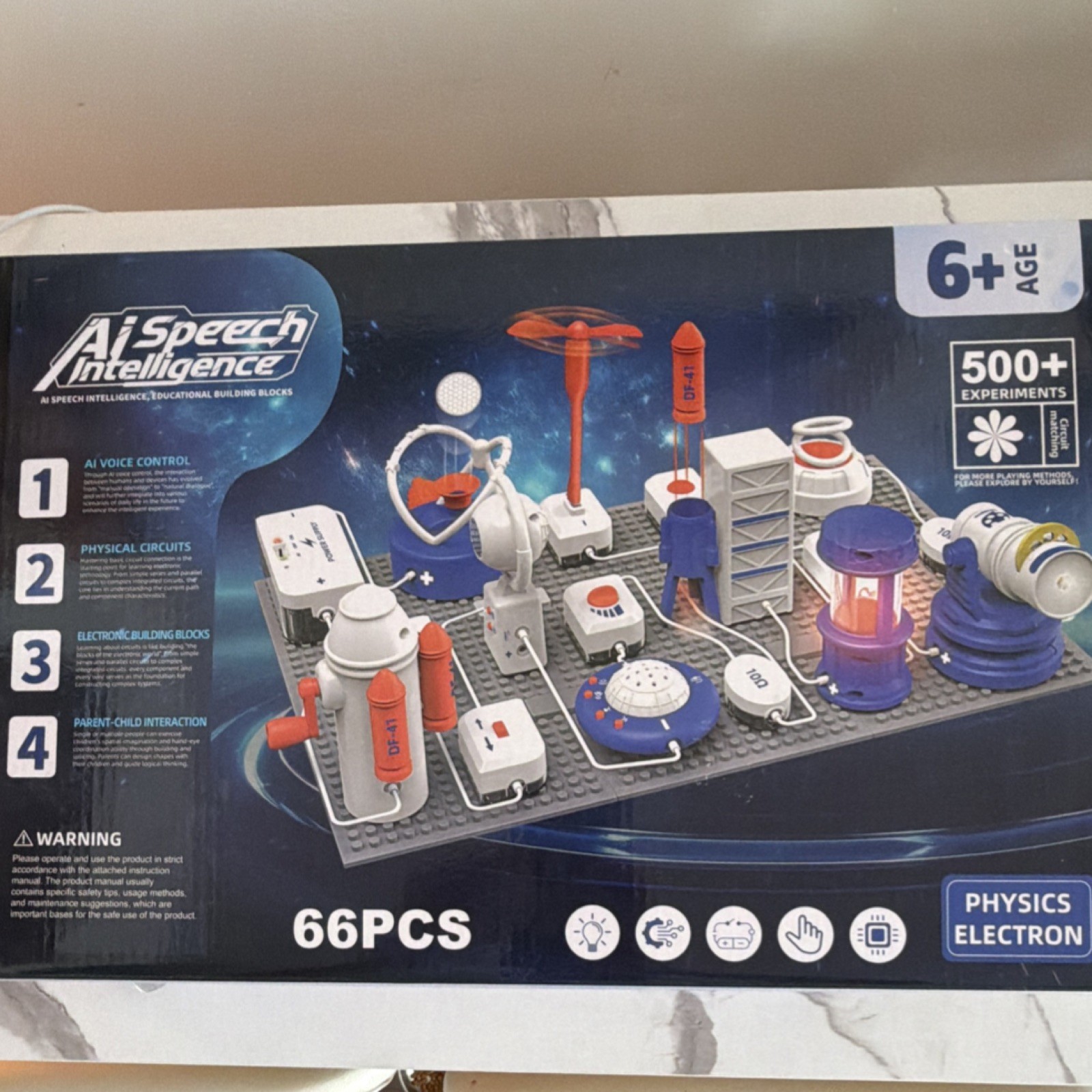 AI Speech Intelligence Physics Electron Circuitry Building Blocks Kit 66PCS