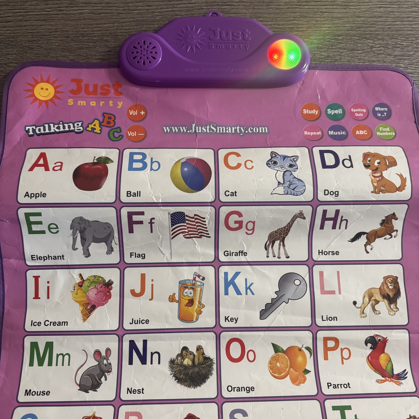 Just Smarty Electronic Interactive Alphabet Wall Chart Talking ABC’s/123’s