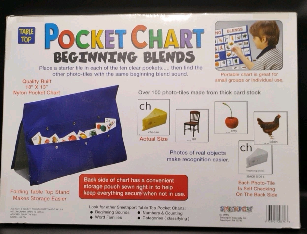 Table Top Pocket Charts – Beginning Sounds Skills Learning Teacher Aid K-3
