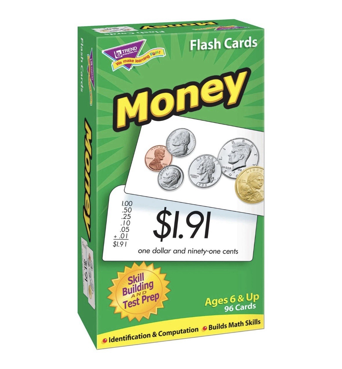 Trend Entertainment Money Flash Cards Ages 6 & Up – 96 Cards