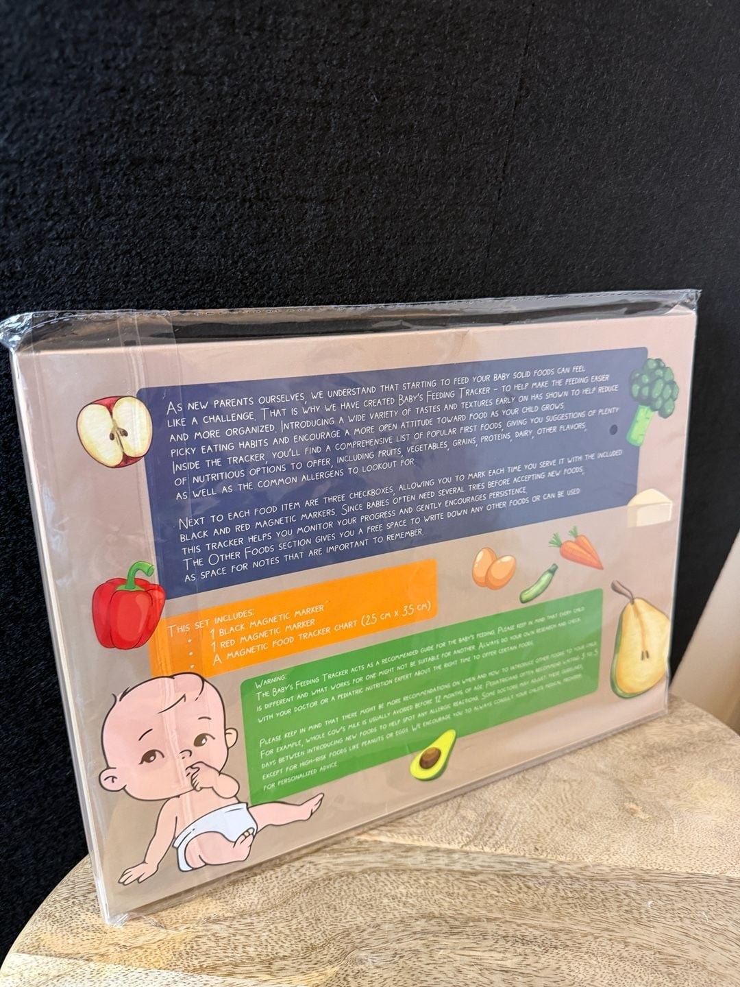 Mommy’s Guide Baby’s Feeding Tracker Magnetic Chart with Markers