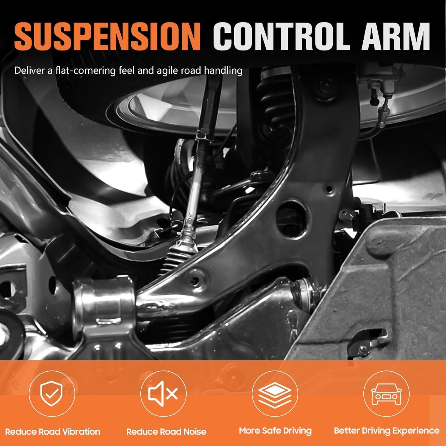 8PCS Front Lower Driver & Passenger Side Control Arms Suspension Kits Ball Join