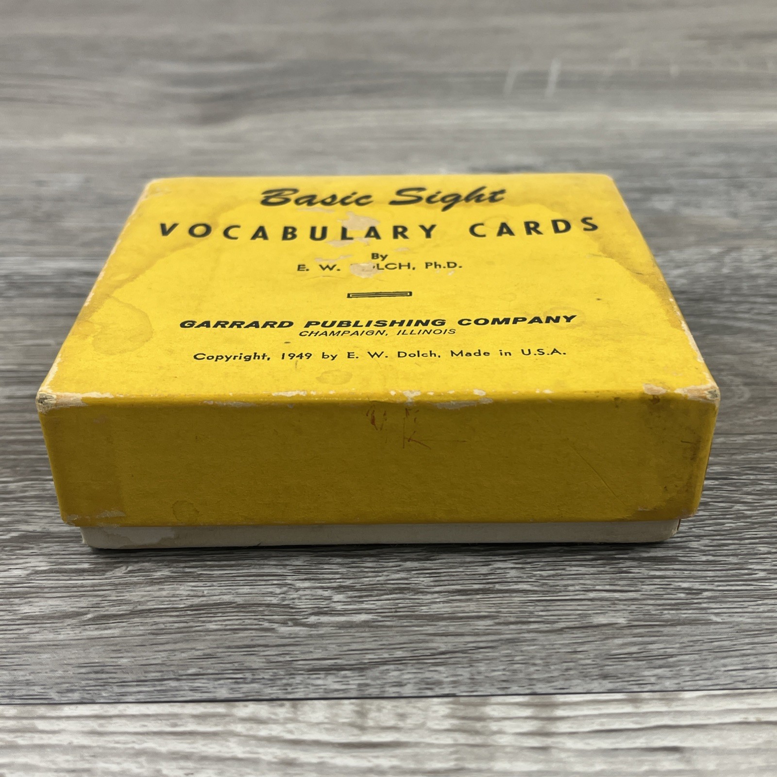 Vtg Basic Sight Vocabulary Cards By E.W. Dolch 1949 Garrard Press 1952 COMPLETE