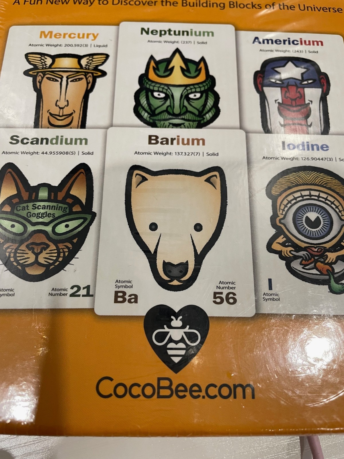The Cartoon Periodic Chart Arts Educational Flash Cards New Sealed Cocobee