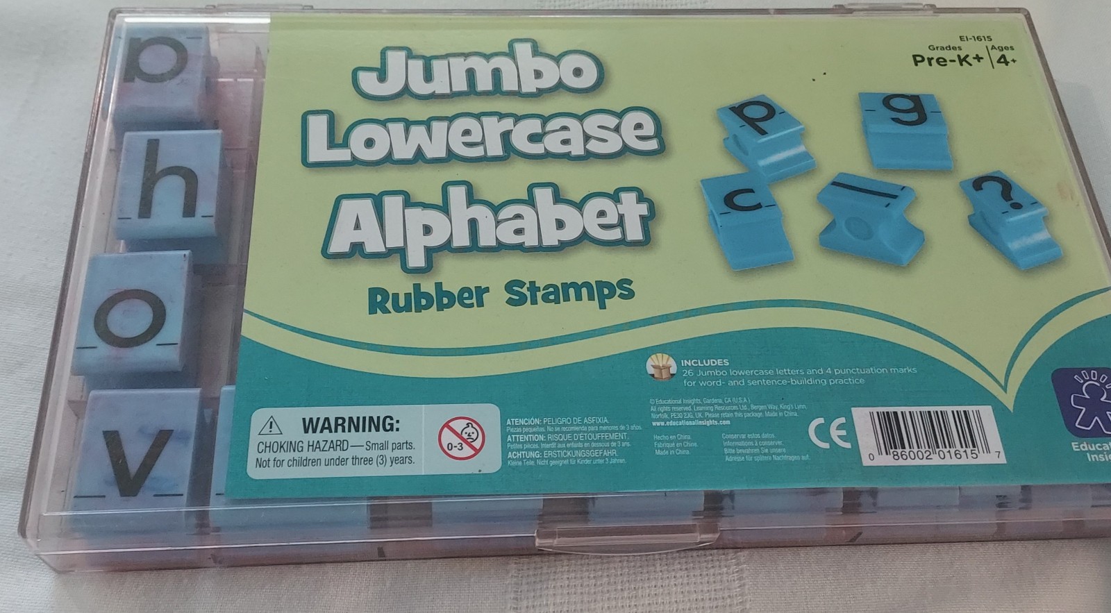 Jumbo Lower Case Alphabet Rubber Stamps Educational English Great Used Condition