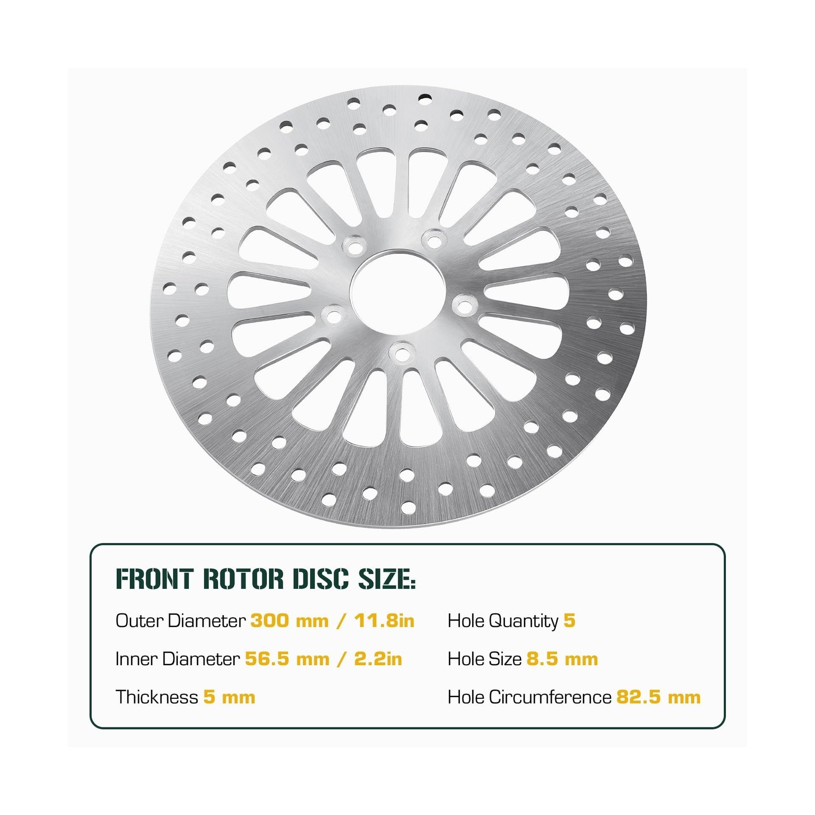 Youxmoto 11.8″ Front Brake Rotor Set for Harley Davidson Touring, for Road Ki…