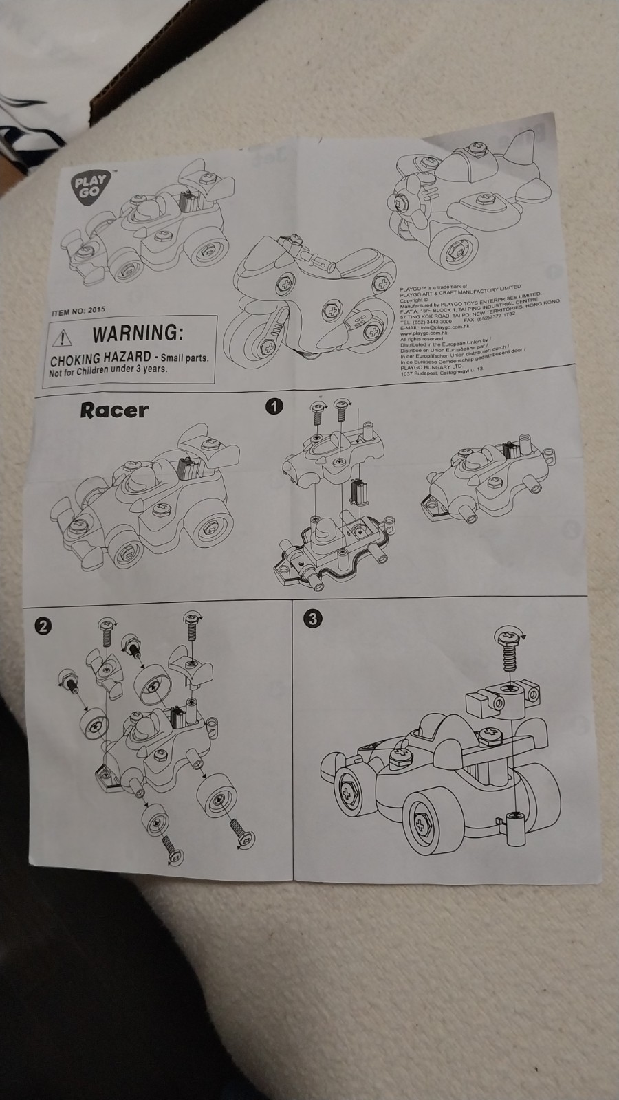 Create & Design Lakeshore Drill Kit + Play Go Set of Vehicles- parts for both