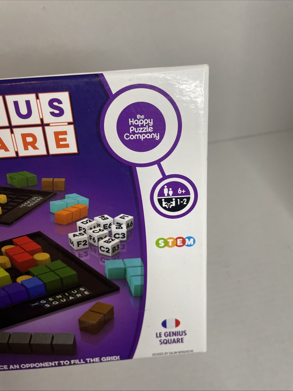 The Genius Square STEM Puzzle Game The Happy Puzzle Company 2019 Age 6+ 1-2 Play