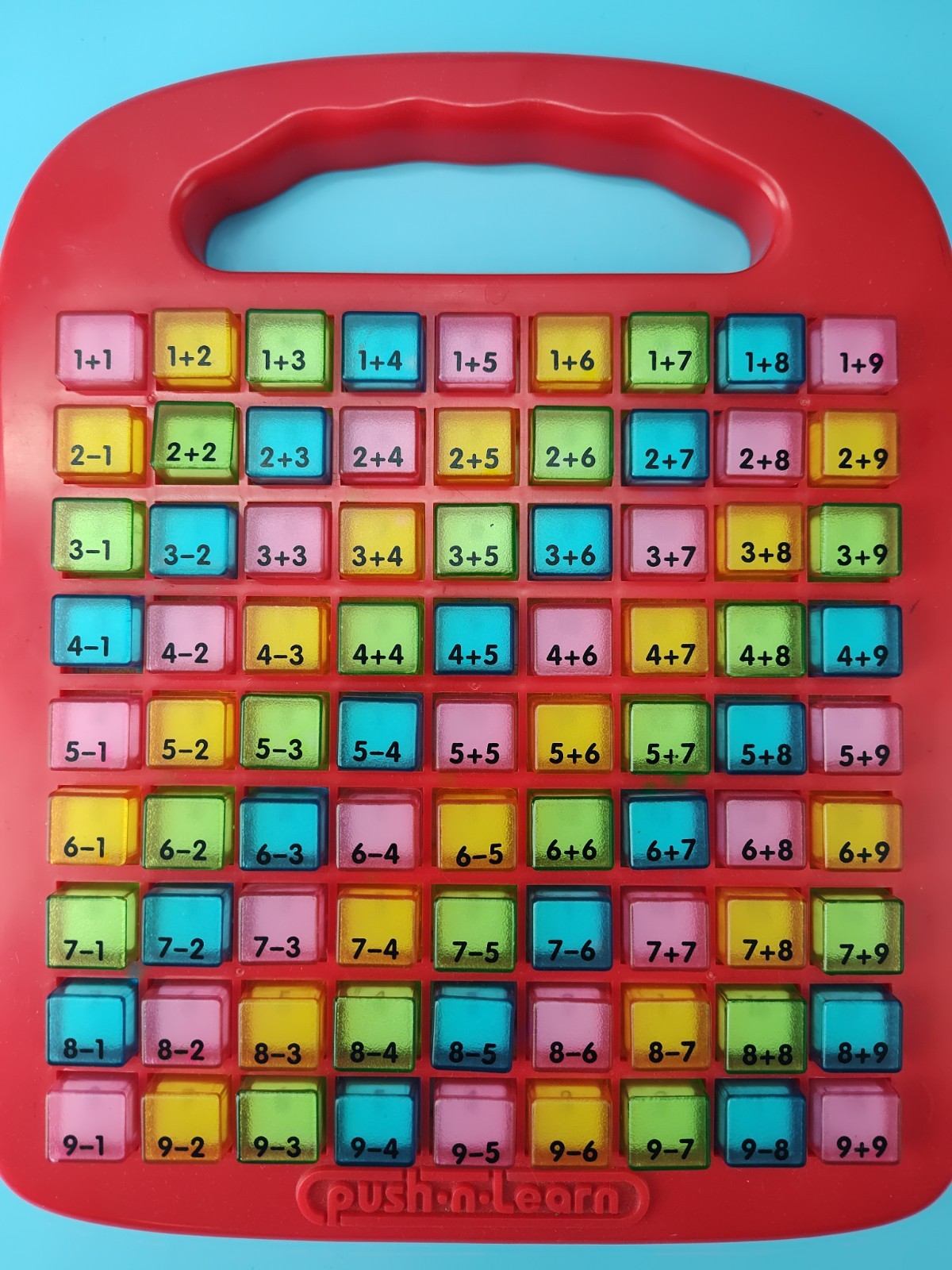 Push & Learn Colorful Math Addition / Subtraction Educational Learning Toy