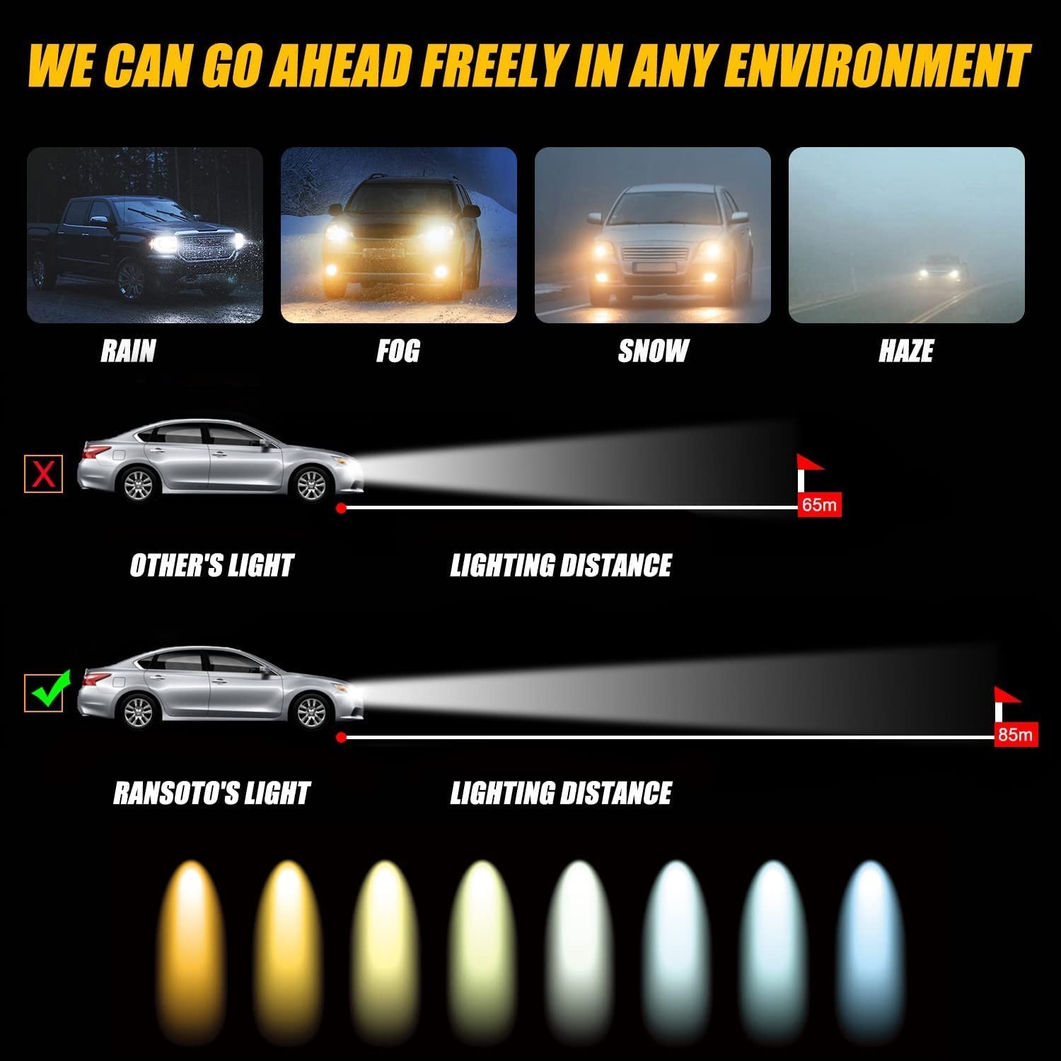 RANSOTO 5DV 009 000-00 Xenon HID Headlight Ballast with D1S Bulb Compatible w…