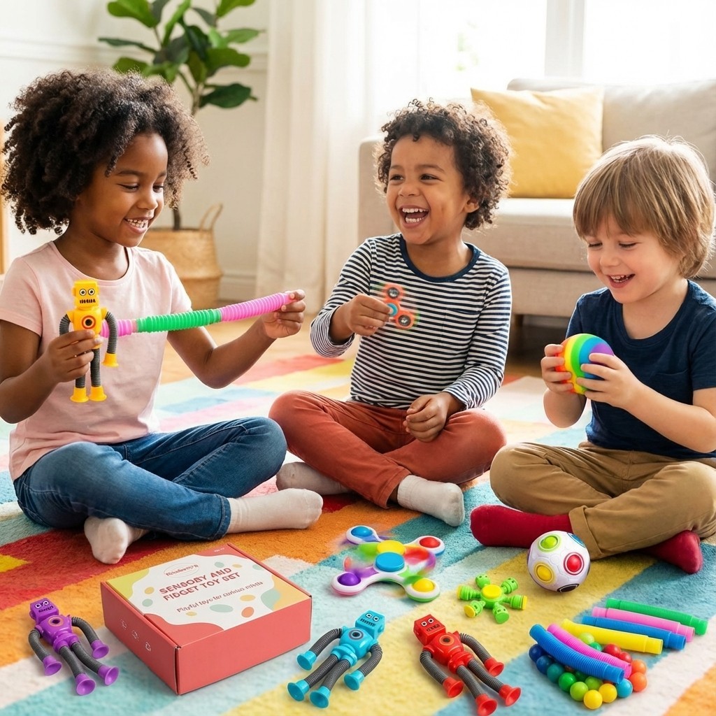 Sensory and Fidget Toy Set for Kids – 20-Piece Colorful Fidget & Sensory Toys
