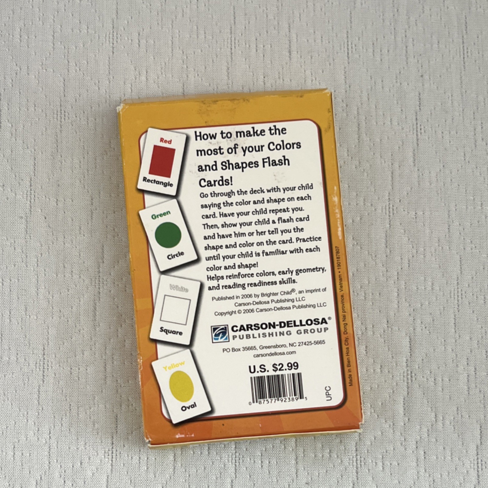 Brighter Child Colors & Shapes Flash Cards 54 Cards Ages 3-4 Multicolor Kids