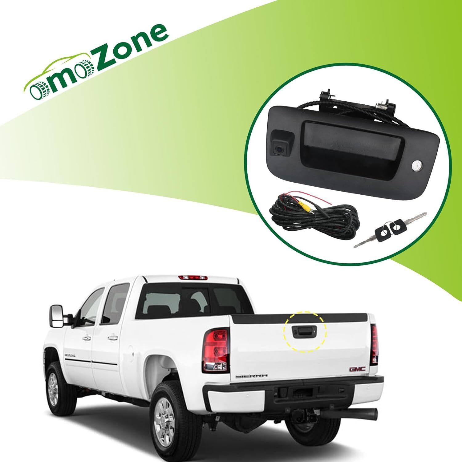 Backup Camera Tailgate Handle Rear View Camera Liftgate Latch Handle with Key