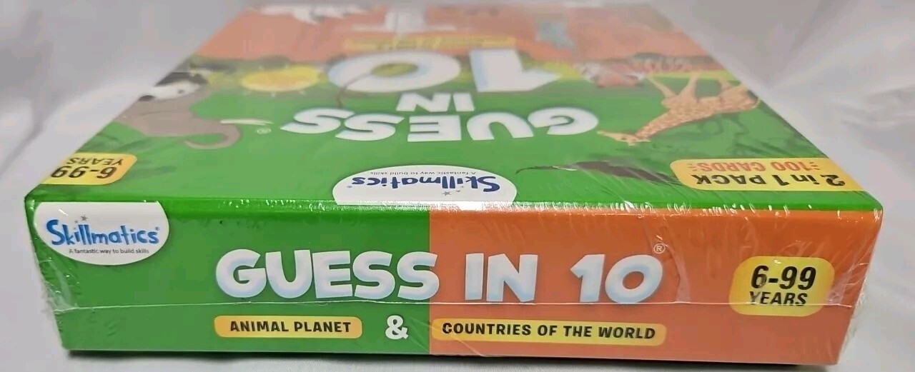 Skillmatics Guess in 10 Game 2 in 1 Animal Planet & Countries Of The World NIB