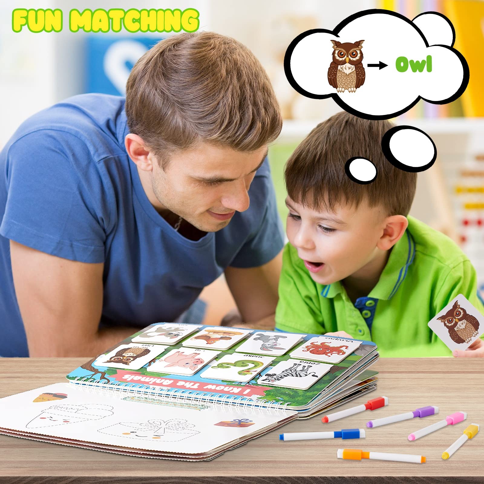 Huijing Activities Preschool Learning Busy Book – 29 Themes Binder Montessori…