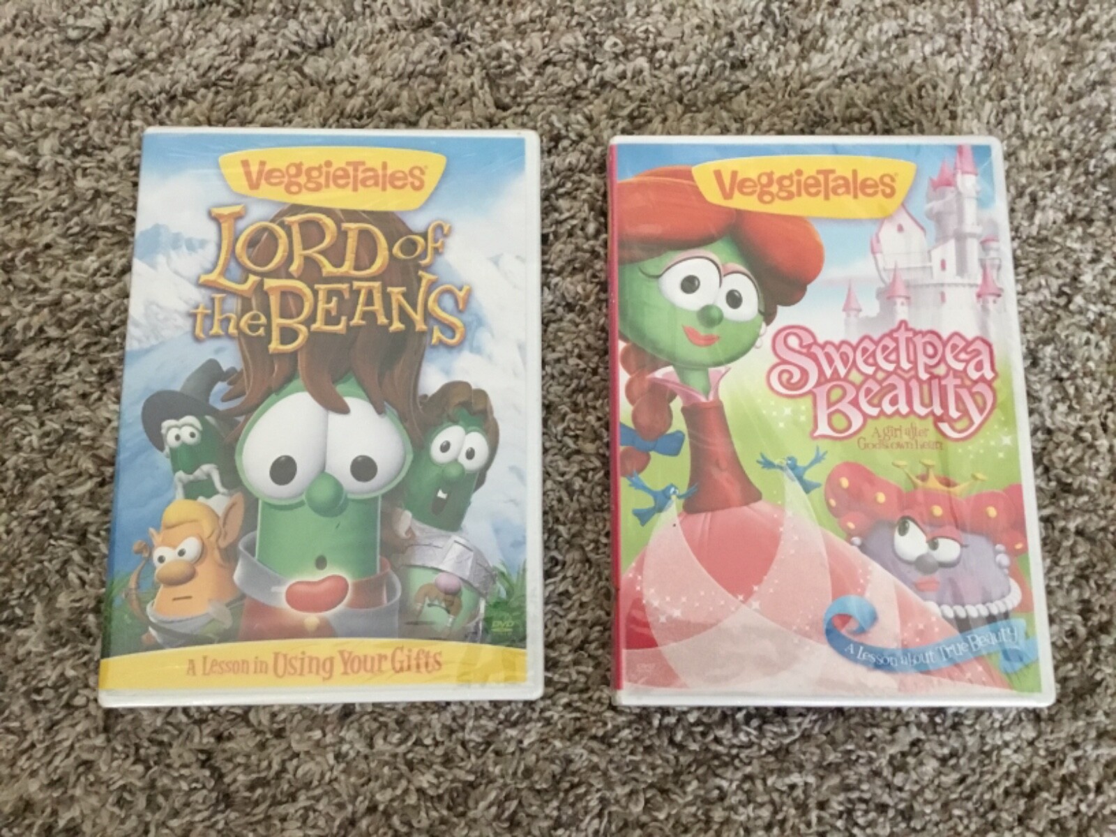 Veggie Tales-7 DVD-Beans Easter Carol Holiday Pack Jonah Pirates Sweetpea Beauty