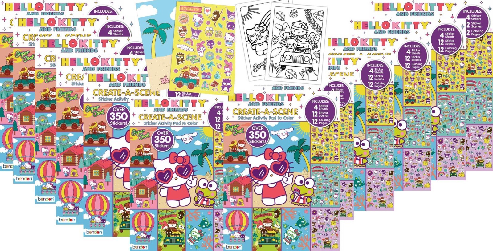 12 Hello Kitty Create-A-Scene Sticker Pad – Party Favor Wholesale Reseller Lot