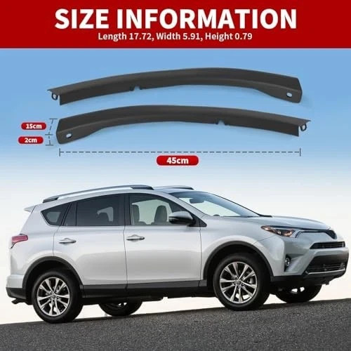 2PCS Front Bumper End Caps Compatible with RAV-Four 2016-2018 Textured Right