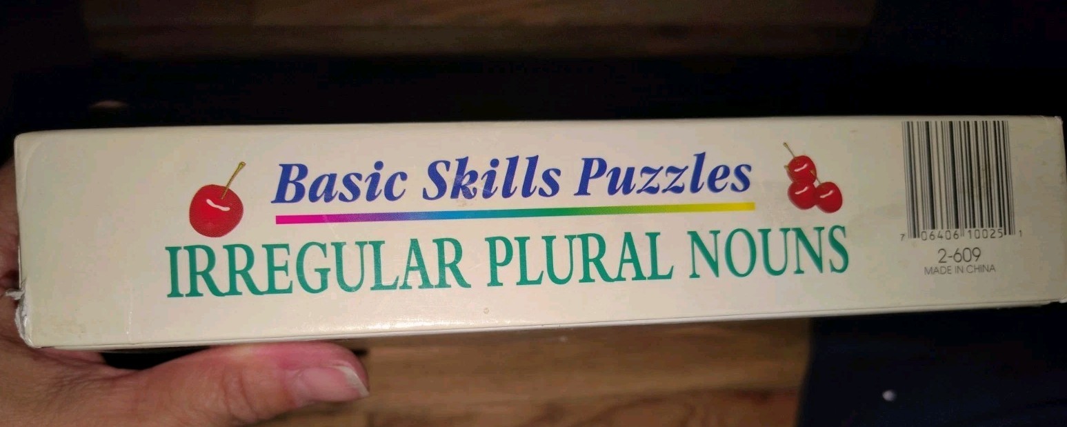 Didax Basic Skills Puzzles Irregular Plural Nouns Hands On Phonics 56/60 Pc Set