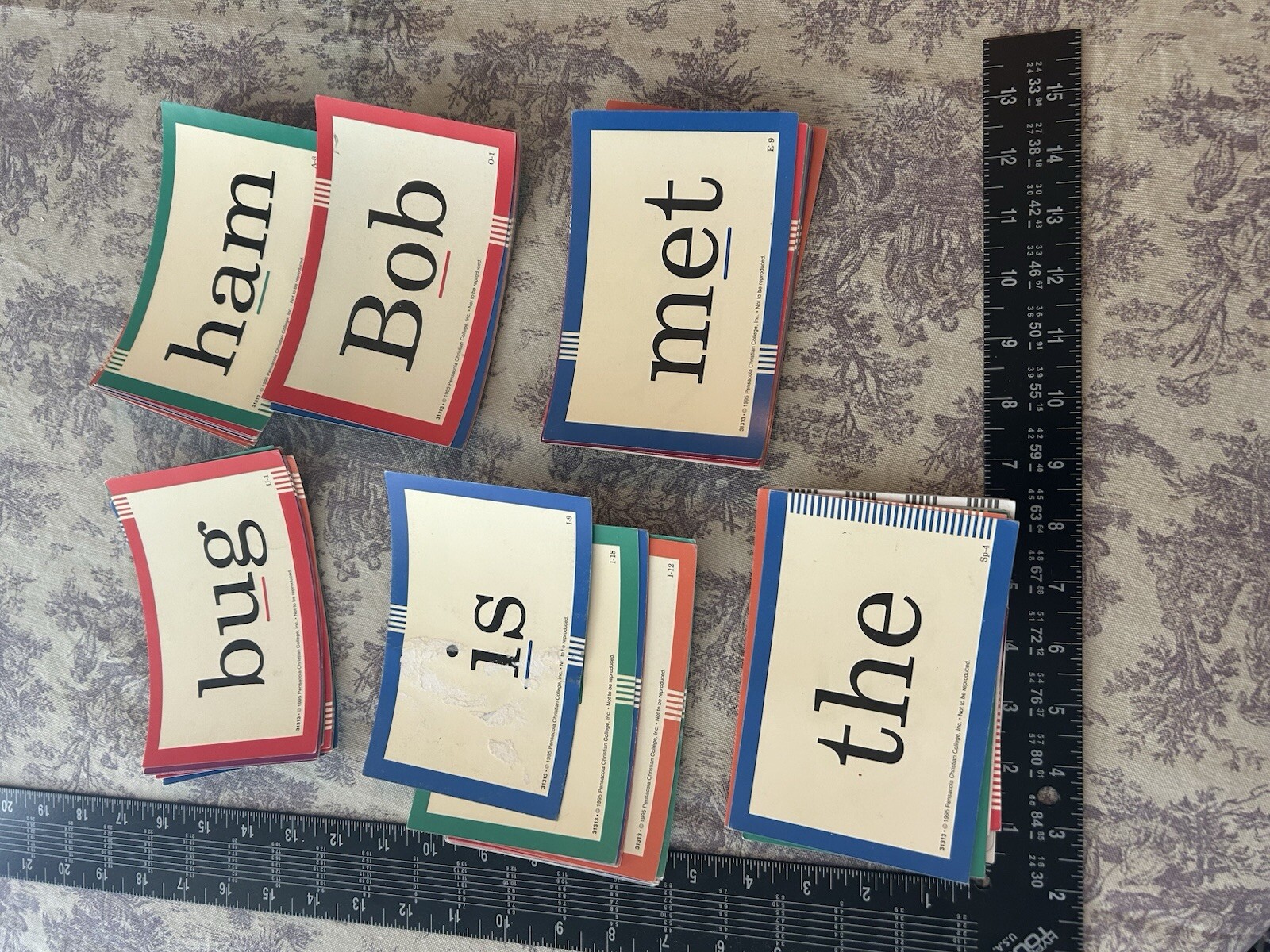 HUGE LOT A Beka Flashcards Multiplication Division Insects Flowers One-Vowel