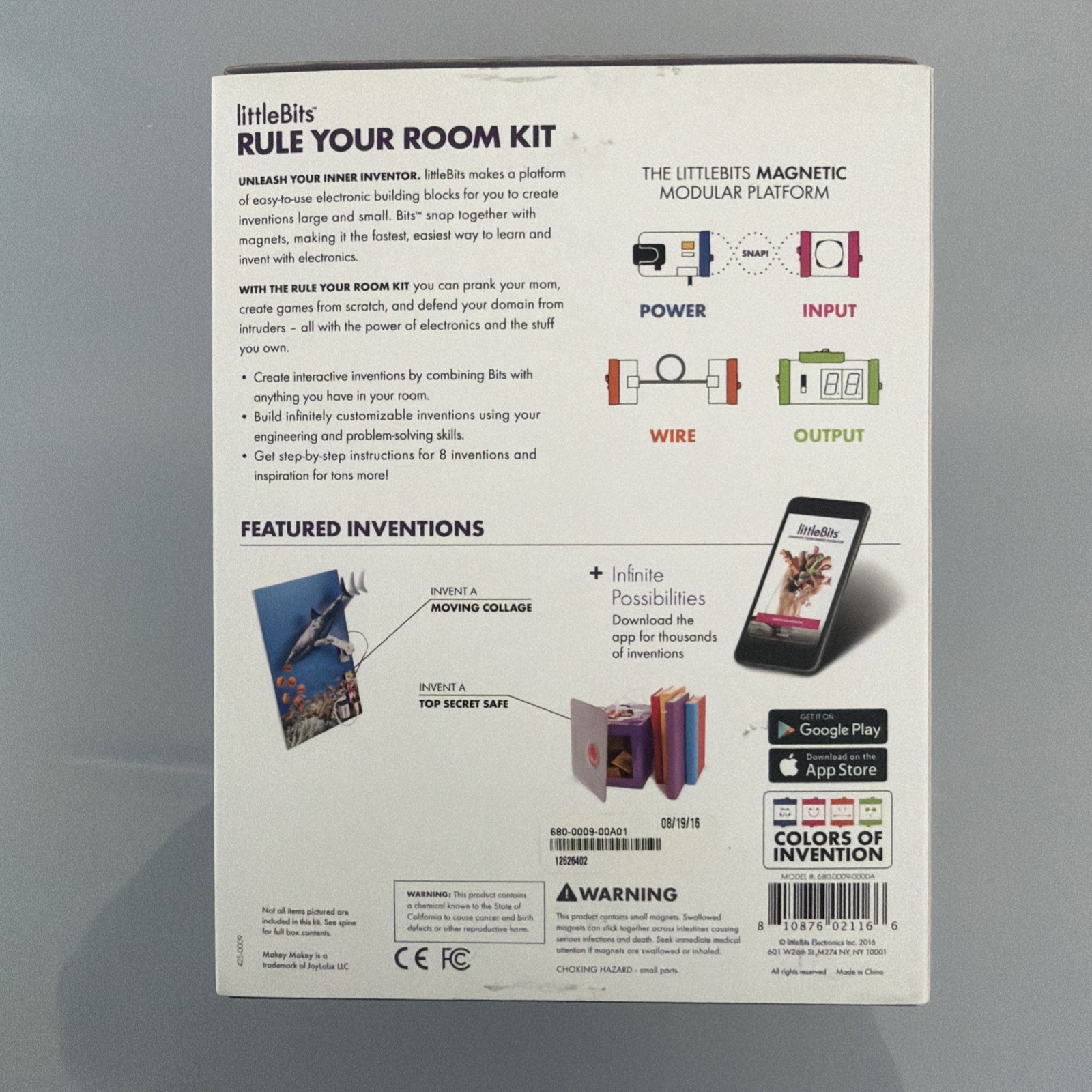 LittleBits RULE YOUR ROOM KIT Educational Learning Electro Build Block
