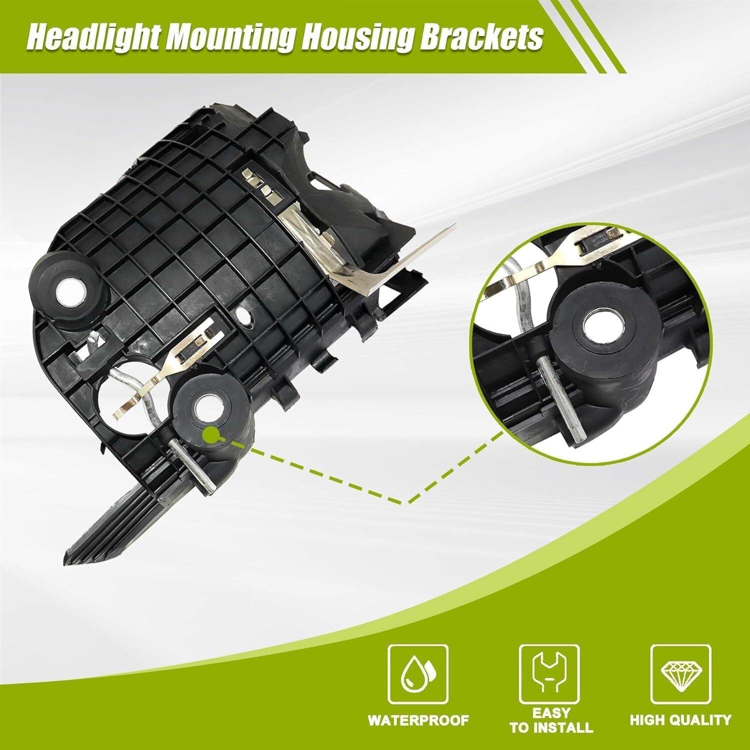 XQSMWF Headlight Mounting Housing Bracket Left Driver Side Compatible with VW