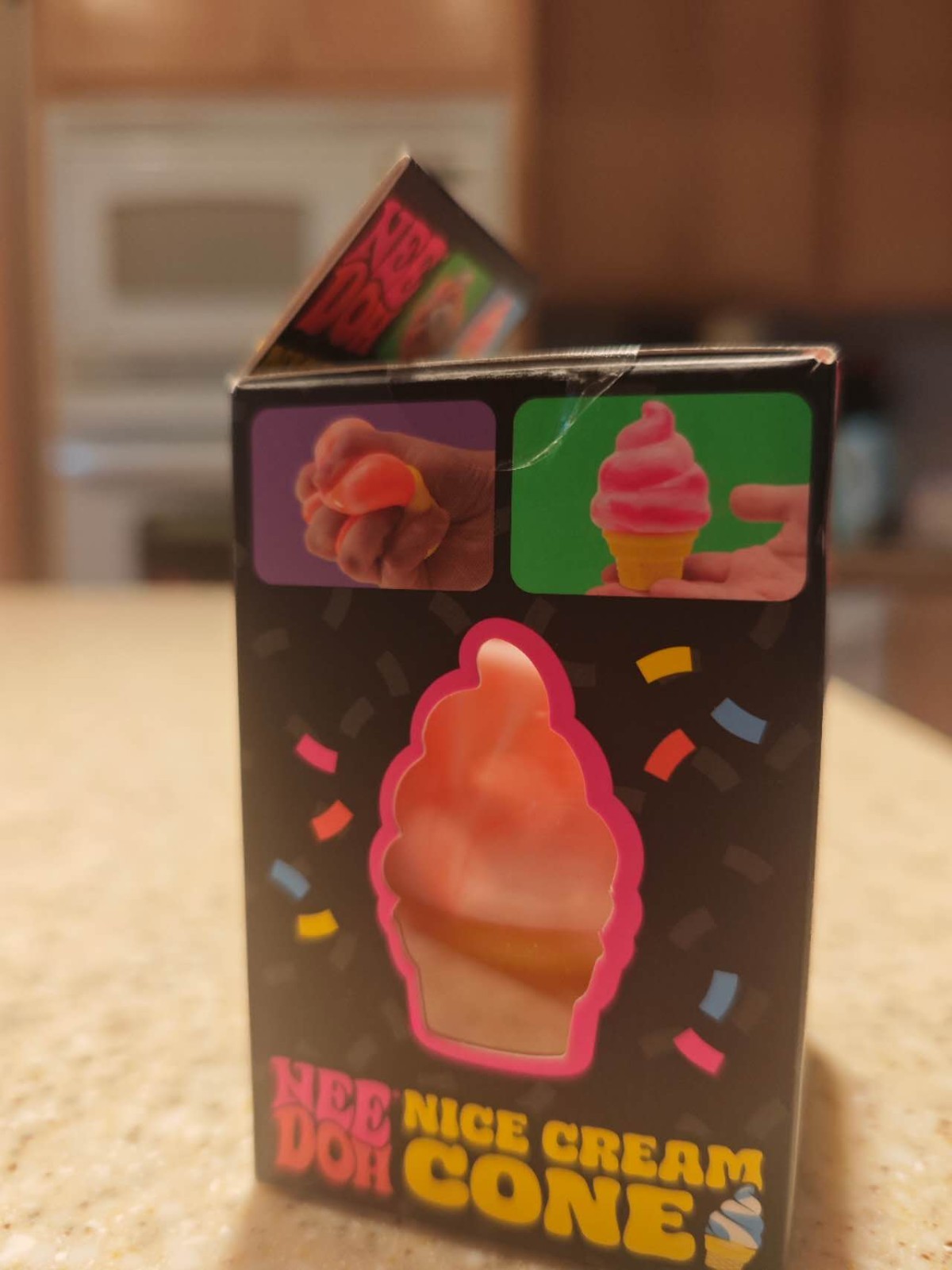 Schylling Needoh Nice Cream Cone – Sensory Squeeze Toy – Orange