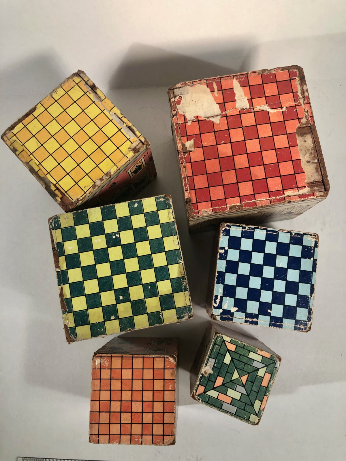 Vintage Antique set of 6 pcs. Wooden Nesting Blocks – 1949 Saml. Gabriel, NYC