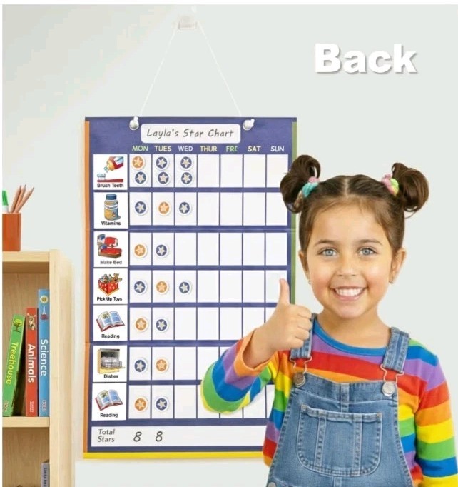 2-Sided Magnetic Visual Schedule for Kids (Home Bundle) | Daily Routines,…