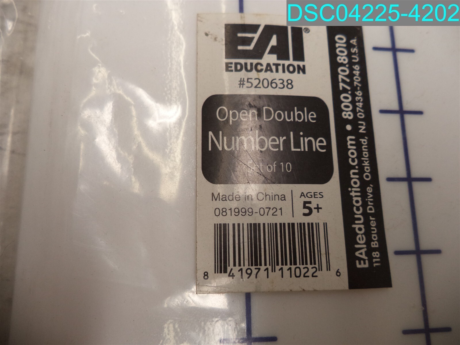 EAI Education Open Double Number Line Set Of 10 841971110226