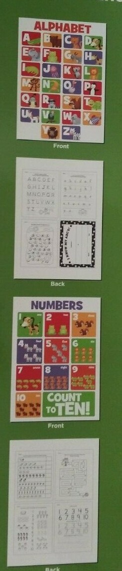 2 Laminated Number Alphabet Posters – 16X20″ Abc Wall Charts For Preschool