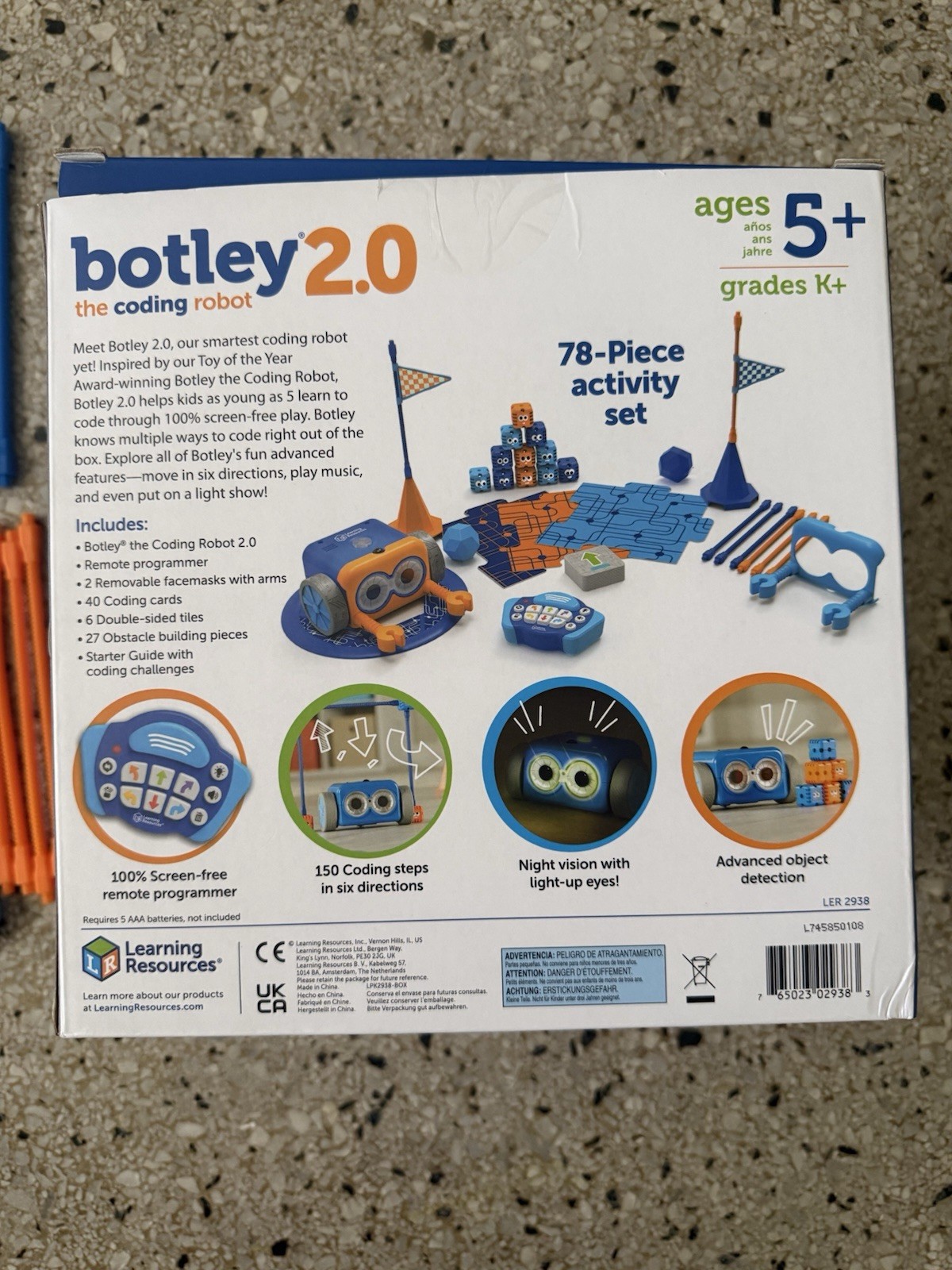 Learning Resources Botley 2.0 The Coding Robot 78-Piece STEM Set Complete Tested